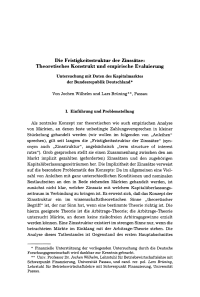 Die Fristigkeitsstruktur der Zinssätze: Theoretisches Konstrukt und empirische Evaluierung