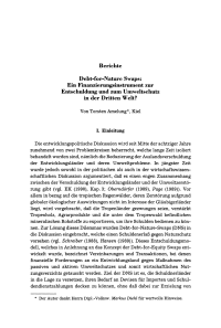 Debt-for-Nature Swaps: Ein Finanzierungsinstrument zur Entschuldung und zum Umweltschutz in der Dritten Welt?