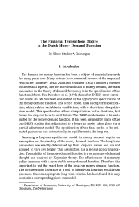 The Financial Transactions Motive in the Dutch Money Demand Function