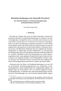 Handelsbeschränkungen und „finanzielle Protektion“