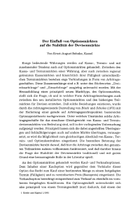 Der Einfluß von Optionsmärkten auf die Stabilität der Devisenmärkte