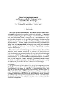 Monetäre Voraussetzungen marktwirtschaftlicher Reformschritte in den Staaten Osteuropas