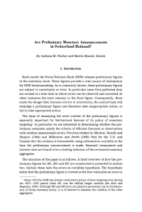 Are Preliminary Monetary Announcements in Switzerland Rational?