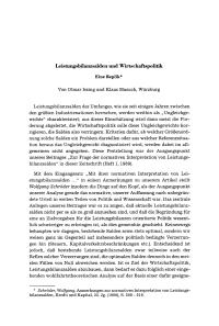 Leistungsbilanzsalden und Wirtschaftspolitik