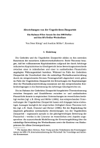 Abweichungen von der Ungedeckten Zinsparität