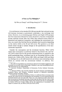 A Note on Tax Multiplier