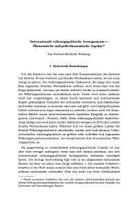 Internationale währungspolitische Arrangements — Ökonomische und polit-ökonomische Aspekte