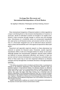 Exchange Rate Movements and International Interdependence of Stock Markets