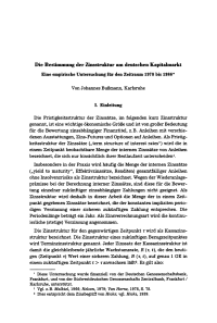 Die Bestimmung der Zinsstruktur am deutschen Kapitalmarkt