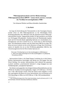 Währungsoptionsscheine und der Rückerstattung-Währungsoptionsschein (RWOS — money-back currency warrant) der Nordiska Investeringsbanken (NIB)