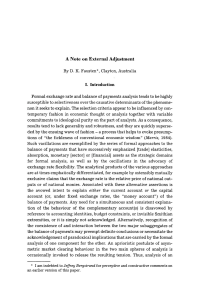 A Note on External Adjustment