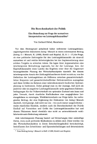 Die Berechenbarkeit der Politik