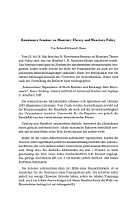 Konstanzer Seminar on Monetary Theory and Monetary Policy