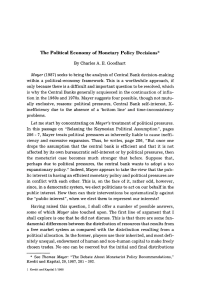 The Political Economy of Monetary Policy Decisions