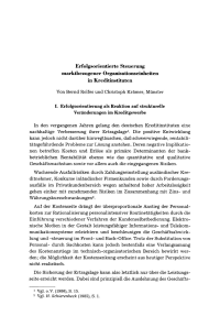 Erfolgsorientierte Steuerung marktbezogener Organisationseinheiten in Kreditinstituten