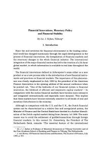 Financial Innovations, Monetary Policy and Financial Stability