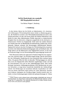 Soll die Bundesbank eine nominelle BSP-Regelpolitik betreiben?