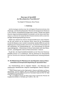 Zinsswaps als Spezialfall der Ricardianischen Tauschtheorie