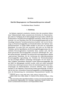 Sind die Zinsprognosen von Finanzmarktexperten rational?