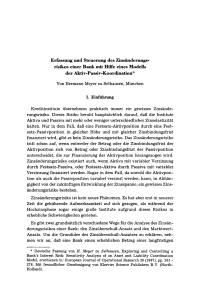 Erfassung und Steuerung des Zinsänderungsrisikos einer Bank mit Hilfe eines Modells der Aktiv-Passiv-Koordination