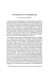 Verschuldungskrise und Verschuldungsmodelle