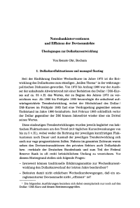 Notenbankinterventionen und Effizienz der Devisenmärkte