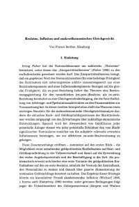 Realzins, Inflation und makroökonomisches Gleichgewicht