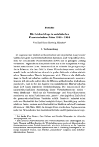 Die Geldnachfrage in sozialistischen Planwirtschaften: Polen 1950 – 1984