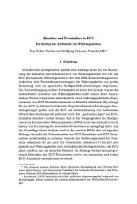 Zinssätze und Preisindizes in ECU