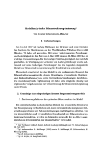 Modellanalytische Bilanzstrukturoptimierung