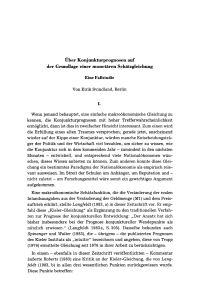 Über Konjunkturprognosen auf der Grundlage einer monetären Schätzgleichung