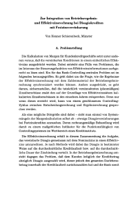 Zur Integration von Betriebsergebnis- und Effektivzinsrechnung bei Disagiokrediten mit Festzinsvereinbarung