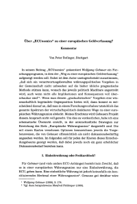 Über „ECUnomics“ zu einer europäischen Geldverfassung?