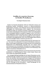 Konflikte der monetären Steuerung bei flexiblen Wechselkursen