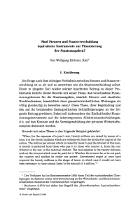 Sind Steuern und Staatsverschuldung äquivalente Instrumente zur Finanzierung der Staatsausgaben?