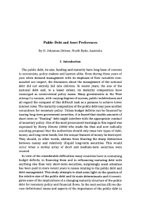 Public Debt and Asset Preferences