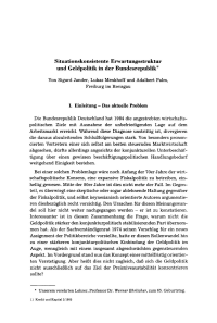 Situationskonsistente Erwartungsstruktur und Geldpolitik in der Bundesrepublik