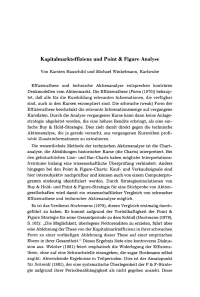 Kapitalmarkteffizienz und Point & Figure Analyse