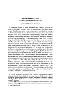 Optimal Monetary Policy with a Flexible Price-setting Rule