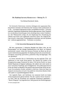 Die Banking-Currencey-Kontroverse — Beitrag Nr. X