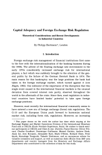 Capital Adequacy and Foreign Exchange Risk Regulation