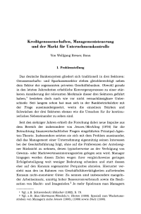Kreditgenossenschaften, Managementsteuerung und der Markt für Unternehmenskontrolle