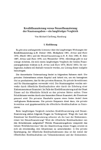 Kreditfinanzierung versus Steuerfinanzierung der Staatsausgaben - ein langfristiger Vergleich