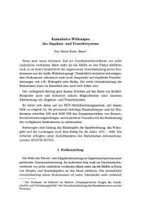 Kumulative Wirkungen des Ausgaben- und Transfersystems