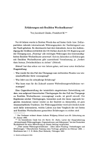 Erfahrungen mit flexiblen Wechselkursen