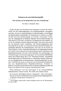 Schutzzweck und Aufsichtseingriffe