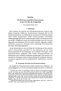 Die Relevanz monetärer Innovationen in den USA für die Geldpolitik