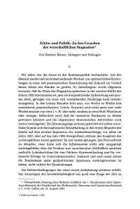 Zyklus und Politik: Zu den Ursachen der wirtschaftlichen Stagnation