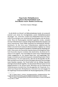 Einperioden-Multiplikatoren gegebener Haushaltsdefizite nach dem Blinder-Solow-Modell: Erwiderung