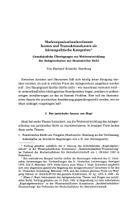 Marktorganisationsbestimmte Kosten und Transaktionskosten als börsenpolitische Kategorien — Grundsätzliche Überlegungen zur Weiterentwicklung des Anlegerschutzes aus ökonomischer Sicht